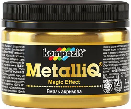 Декоративна фарба Kompozit акрилова MetalliQ платина 0.77 л