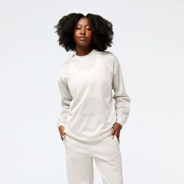 Світшот New Balance ATHLETICS PEARL MESH WT31552MBM р. XS бежевий