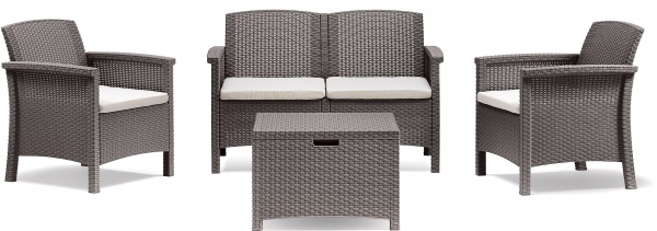 Комплект мебели Bica на 4 персони серо-бежевый 