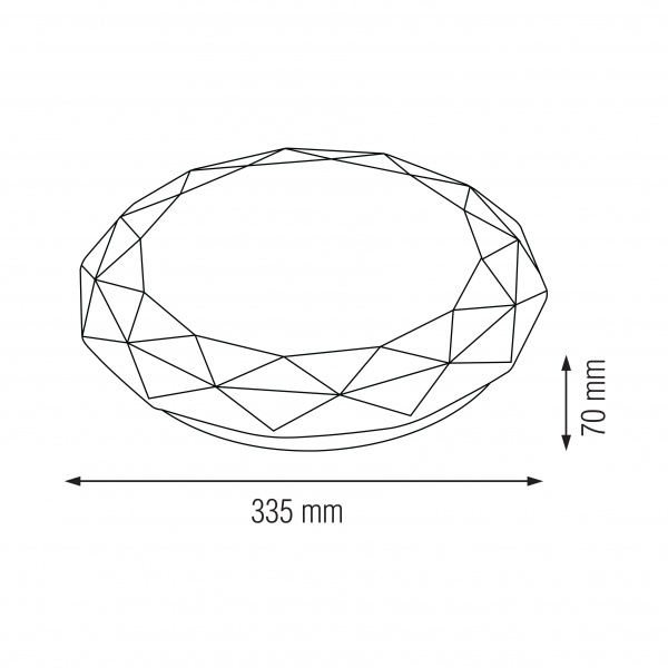 Светильник потолочный Horoz Electric EPSILON 24 Вт 6400 К белый 027-004-0024-01-1