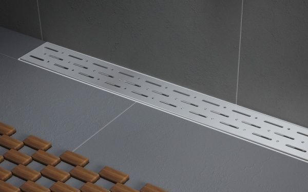 Душевой канал MAXIFLOW с горизонтальным фланцем Standart 80 см решетка Дождь