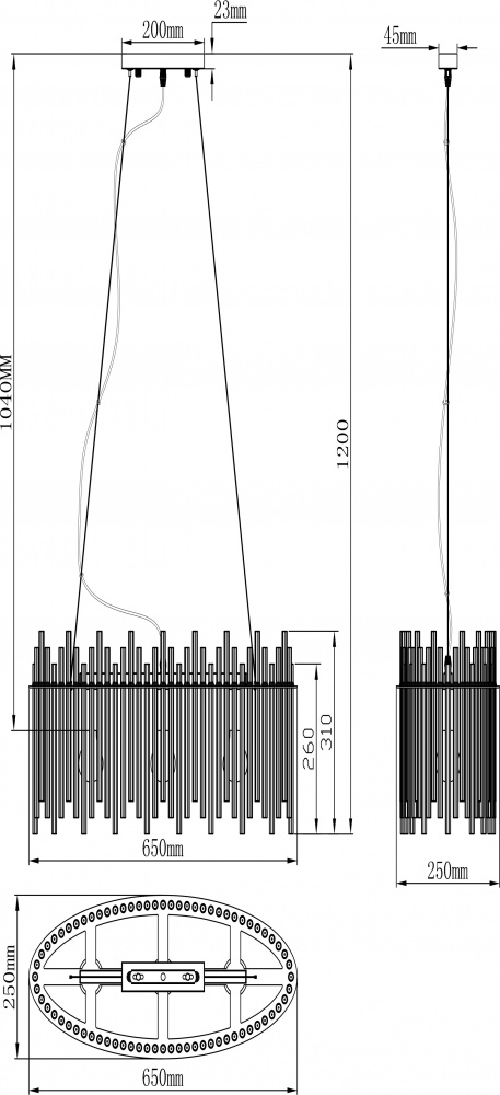 Люстра подвесная Sensio Broadway 3x40 Вт E27 черный ALB-P00422-E