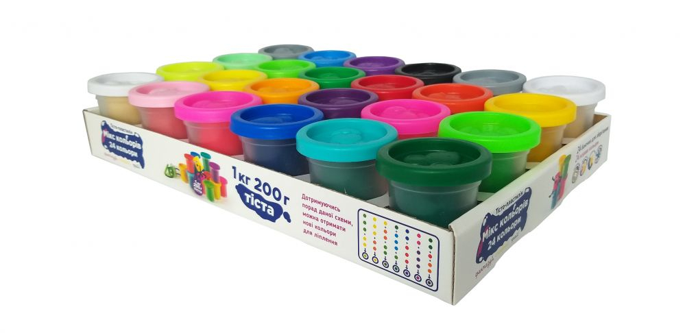 Тесто-пластилин DGT-ART 24 баночки TY4448_1