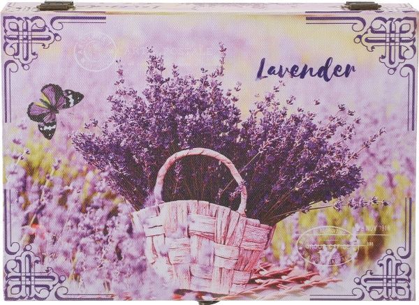 Скринька-книга Лаванда в кошику 24х17х5,5 см