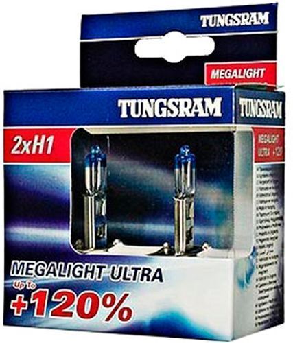 Лампа галогенная Tungsram (50310NU) H1 P14.5s 12 В 55 Вт 2 шт