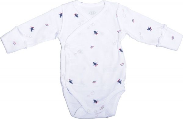 Комбинезон детский Фламинго р.62 белый с принтом 146-1009 