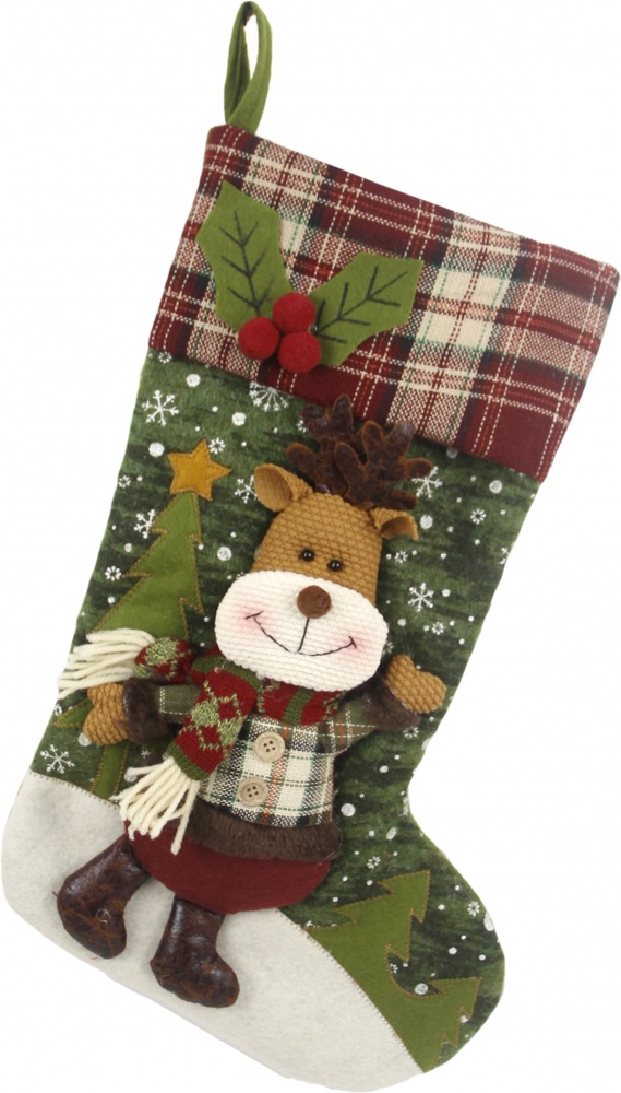 Сапожок декоративный Снеговик/Санта в ассортименте 43 см 48 см