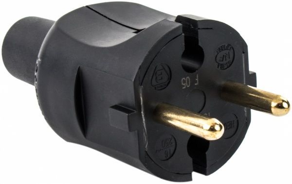 Вилка электрическая Legrand 16 А 50181 без заземления 250В 16А IP20 черный