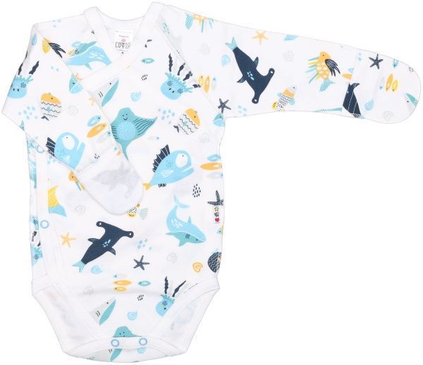 Боди детское ТМ Софія Atlantic р.62 молочный с рисунком 211162 