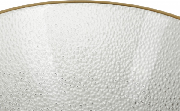 Блюдо глибоке Water 15,5 см прозоре із золотим обідком Dekor Cam 