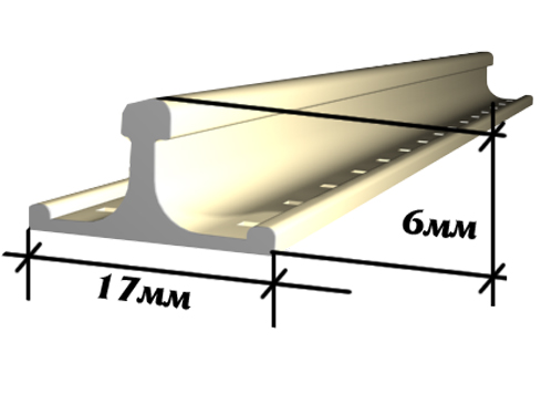 Маяк штукатурний ПВХ 6x3000 мм ШТУКАТУР