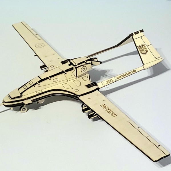 Конструктор Сувенир Декор Bayraktar TB2 золотая серия Suvenir-Decor