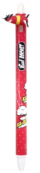 Ручка гелева напиши-зітри ракета червона 