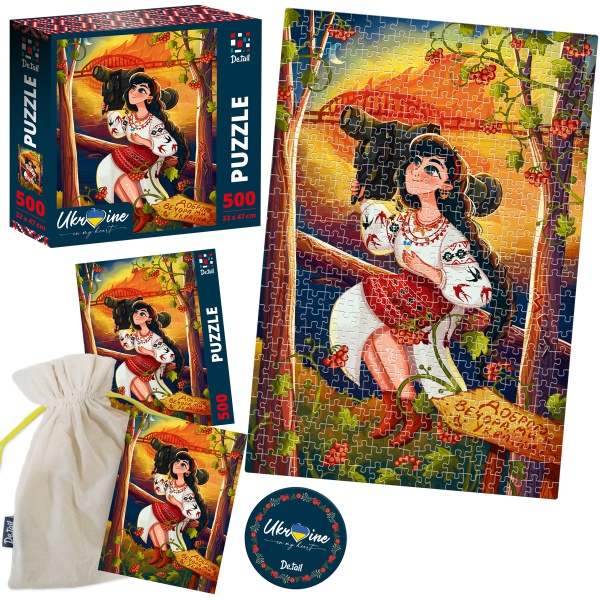 Пазли картонні De.tail Україночка з джавеліном DT500-07