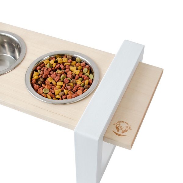 Підставка з мисками 10 центів для Джека №1 M 2 шт. по 250 мл білий