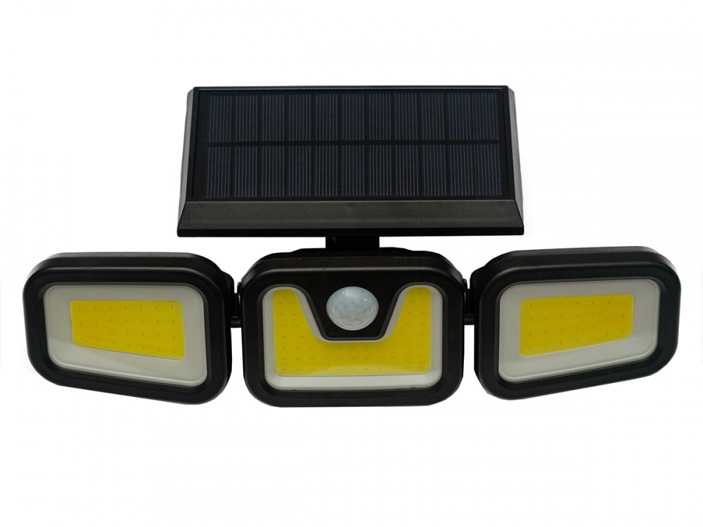 Светильник на солнечной батарее Luxel з датчиком движения и аккумулятором 48 Вт IP65 черный SSWL-08C