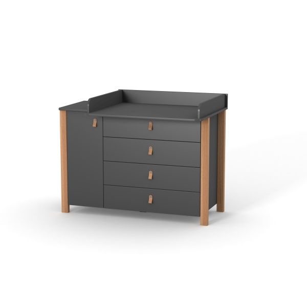 Комод Верес Монако 1200 темно-сірий під сповивальний блок 35.2.351.2.16