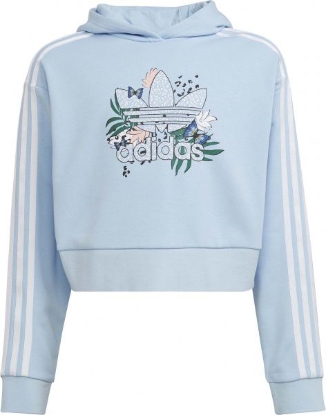 Джемпер Adidas CROP HOODIE H22597 р. 164 бузковий