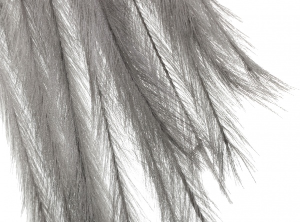 Веточка декоративная 130 см серый с перьями YZA000950