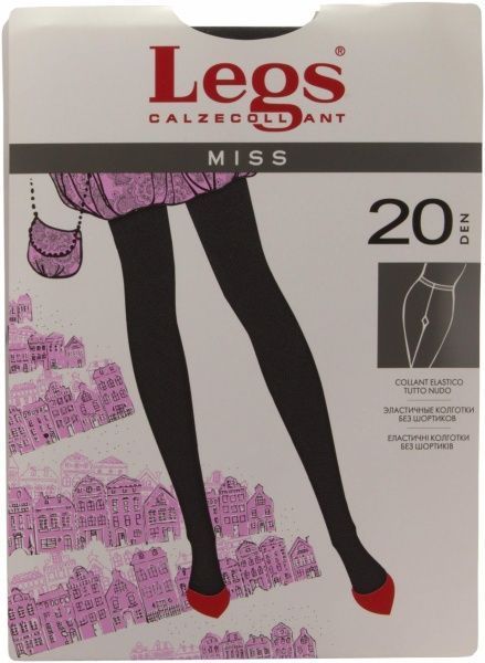 Колготки Legs MISS 20 den ASFALTO р. 4 черный 