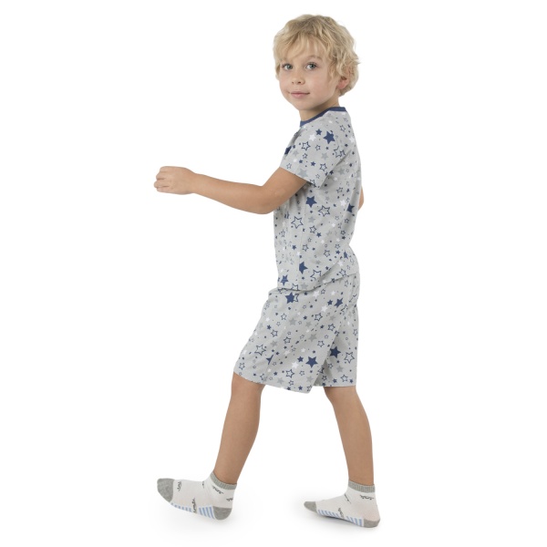 Піжама дитяча для хлопчиків Funtime Зірочки р.116 сірий із синім 