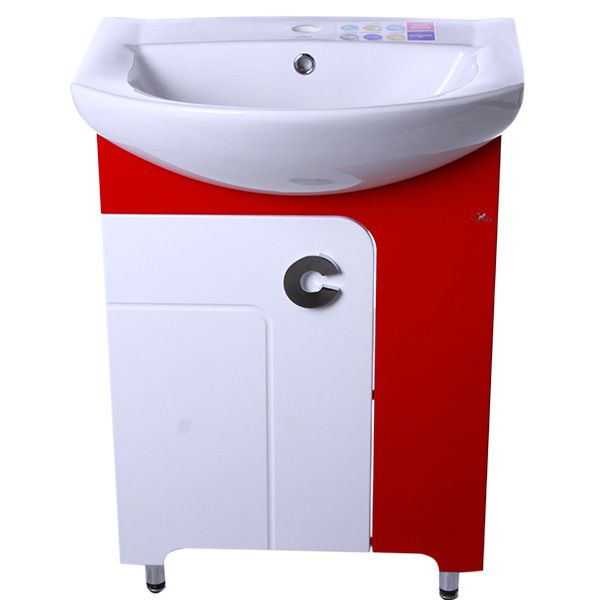 Тумба напольная Сансервіс Eliza 60 с умывальником Libra 60 красная