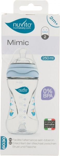 Бутылочка Nuvita Mimic 250 мл NV6030Blue