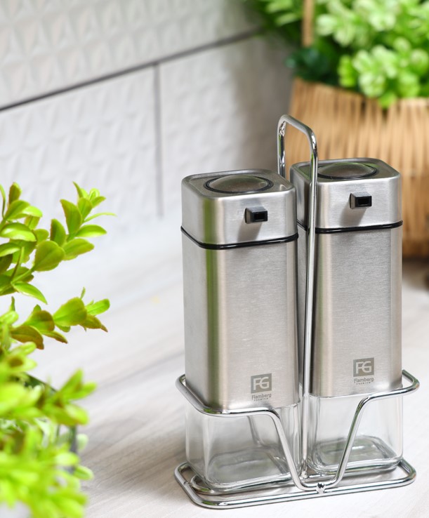 Набор для масла и уксуса Flamberg Premium на подставке Sprinkle 220 мл