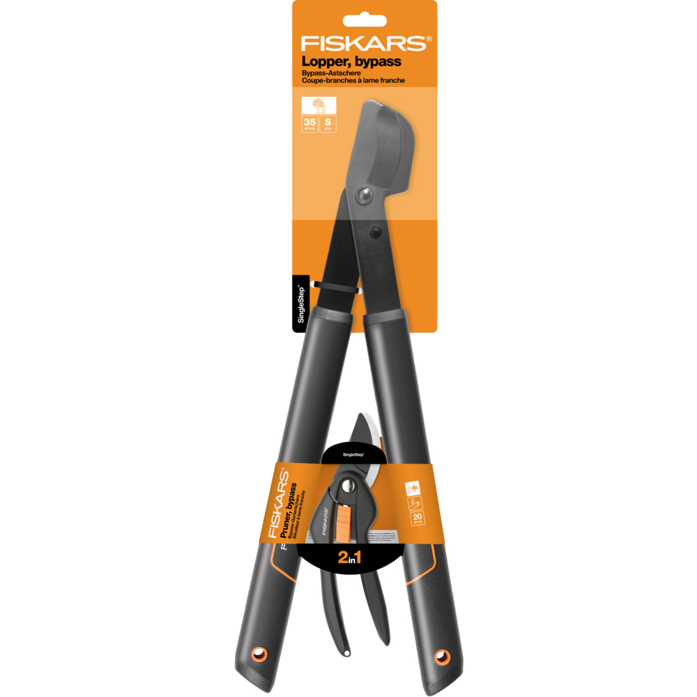 Набор садового инструмента Fiskars Сучкорез S L28 + секатор P26 SingleStep