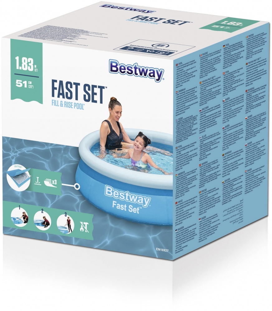 Басейн надувний Bestway Fast Set 940 л