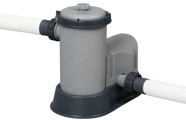 Басейн каркасний Bestway з віконцем 488х122см, 19480л з насосом, драбиною, підложкою, накриттям Ротанг