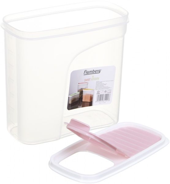 Контейнер с крышкой Sand 1,8 л розовый G-287 Flamberg Smart Kitchen