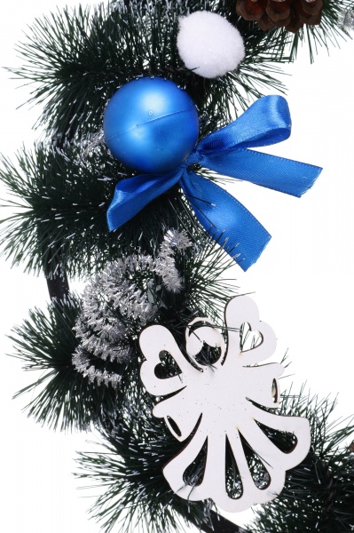 Вінок різдвяний з прикрасами колір в асортименті d370 мм 