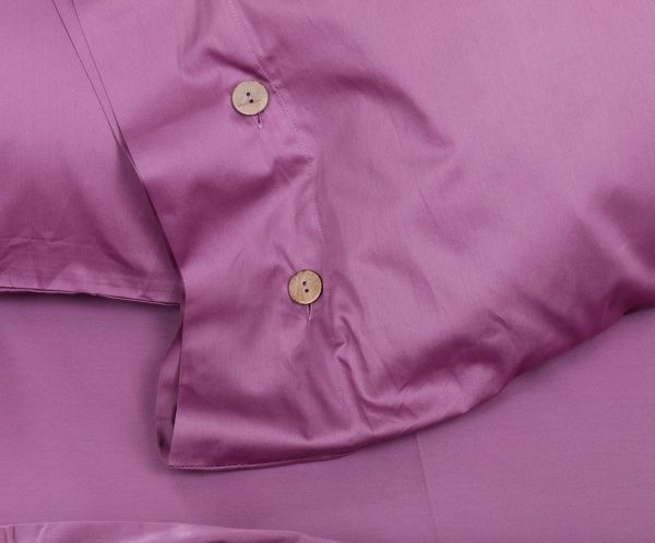 Комплект постільної білизни Mono violet D двоспальний фіолетовий La Nuit 
