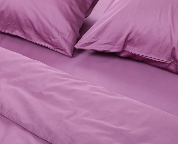 Комплект постільної білизни Mono violet D двоспальний фіолетовий La Nuit 
