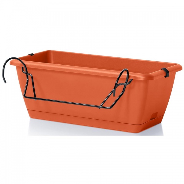 Ящик балконний Prosperplast Respana Easycare W навісний 400 мм прямокутний теракотовий (61819-624) 