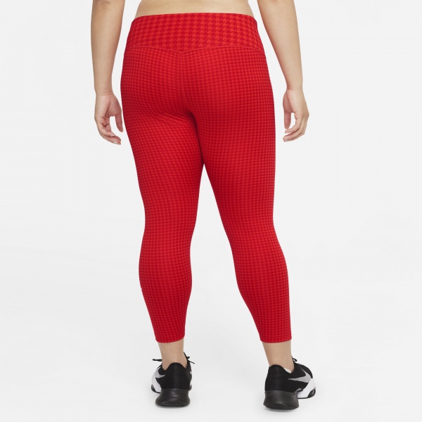 Лосины Nike W NK ONE DF ICNCLSH PR MR 7/8 DD4563-673 р.XS красный