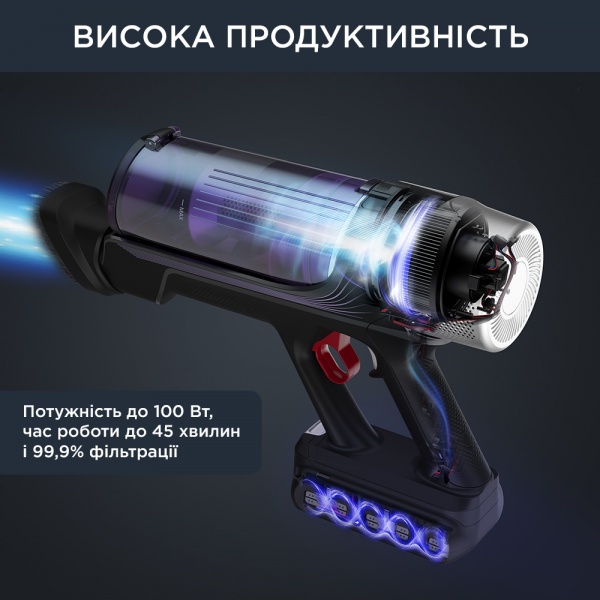 Пылесос аккумуляторный Rowenta X-PERT 6.60 Essential RH6837WO grey/blue 