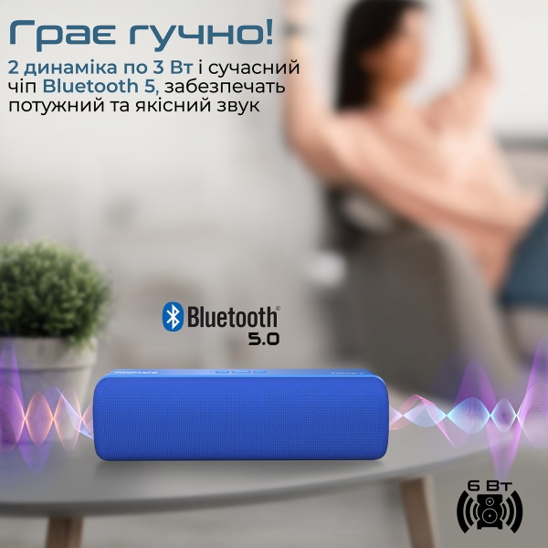 Акустична система Promate 2.0 blue Capsule-2 6 Вт