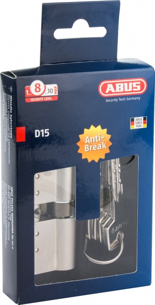 Циліндр Abus KD15 35x45 ключ-вороток 80 мм матовий нікель 2240631709011