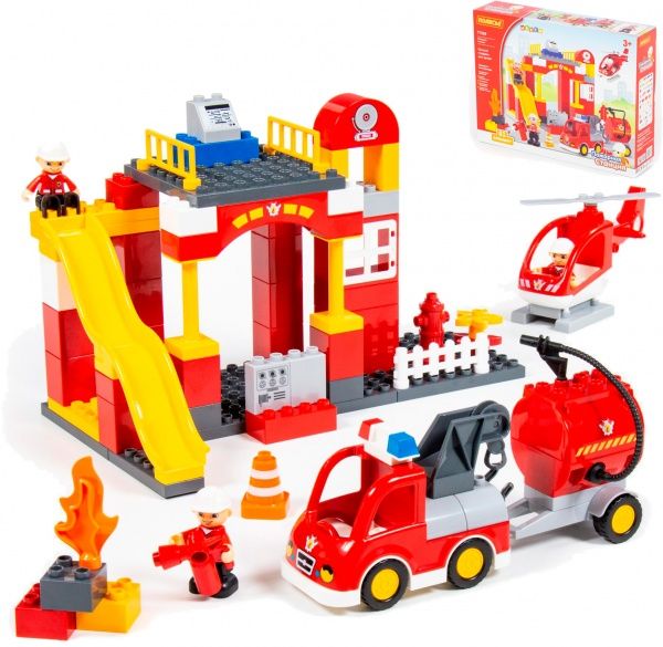 Конструктор строительный Полесье Пожарная станция 77509