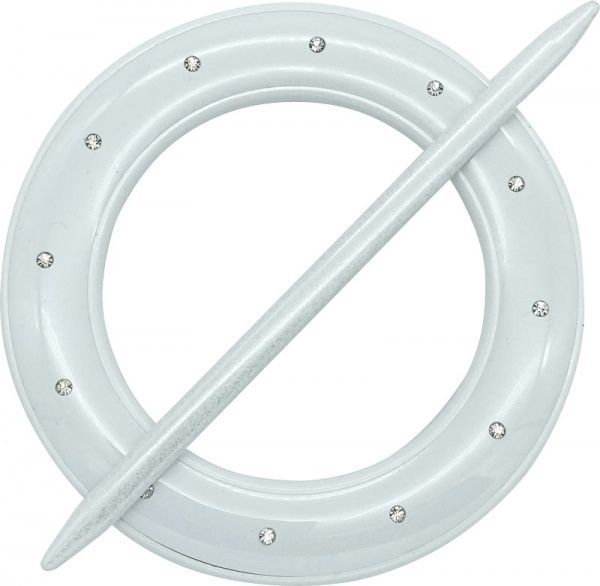 Декор Круг со стразами d150 мм белый С002-0 MISLT