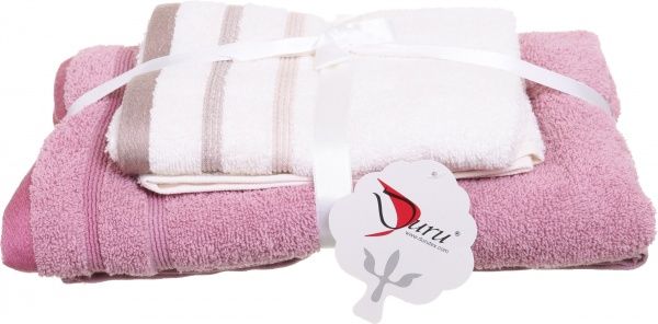 Набор полотенец Modern 2 шт. айвори/ розовый 
