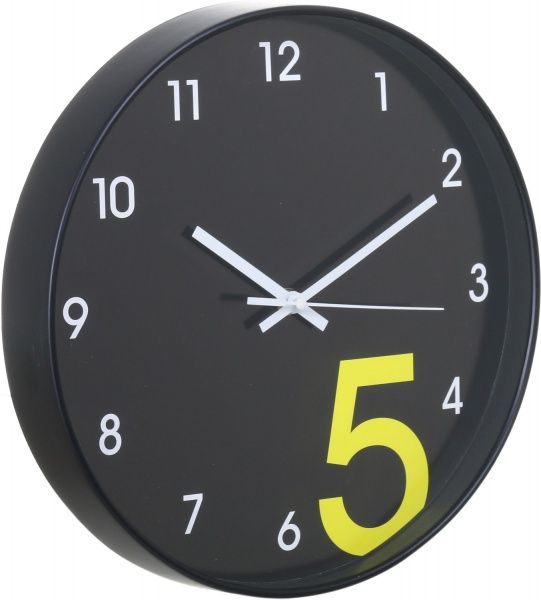 Часы настенные Five 30,5x4,3 см черные