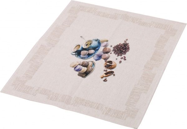 Полотенце французский завтрак кофе 47x60 см Білоруський льон коричневый 