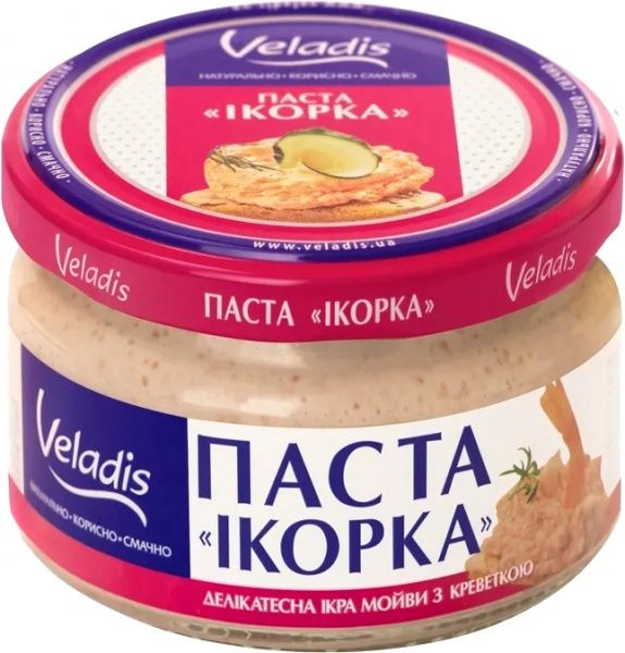 ПастаVeladis икорка Veladis с креветкой 160 г (4823097900253)