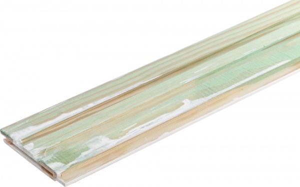 Вагонка деревянная Spot Decor 14х100х2650 мм брашированная альпийский белый