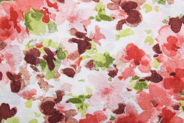 Полотенце Акварель Яркие цветы 44x66 см La Nuit белый с коралловым 