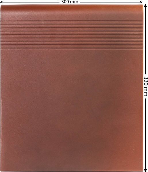 Клінкерна плитка OLD CASTLE RED STOPNICA V-SHAPE 30х32х1,1 Cerrad