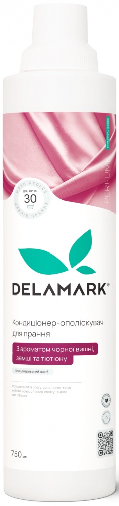 Кондиционер-ополаскиватель DeLaMark с ароматом черной вишни, замши и табака 0,75 л
